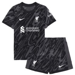 Nike Liverpool 2024/25 Infant Black Goalkeeper Stadium Shirt & Shorts Set
