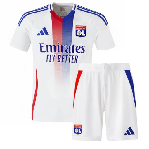 Adidas Olympique Lyon 2024/25 Infant Home Shirt & Shorts Set